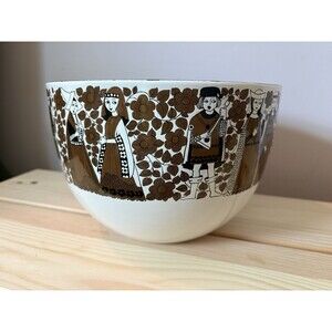 Vintage Enamelware Bowl ARABIA FINLAND Kaj Franck Ritari Midieval Excellent Cond